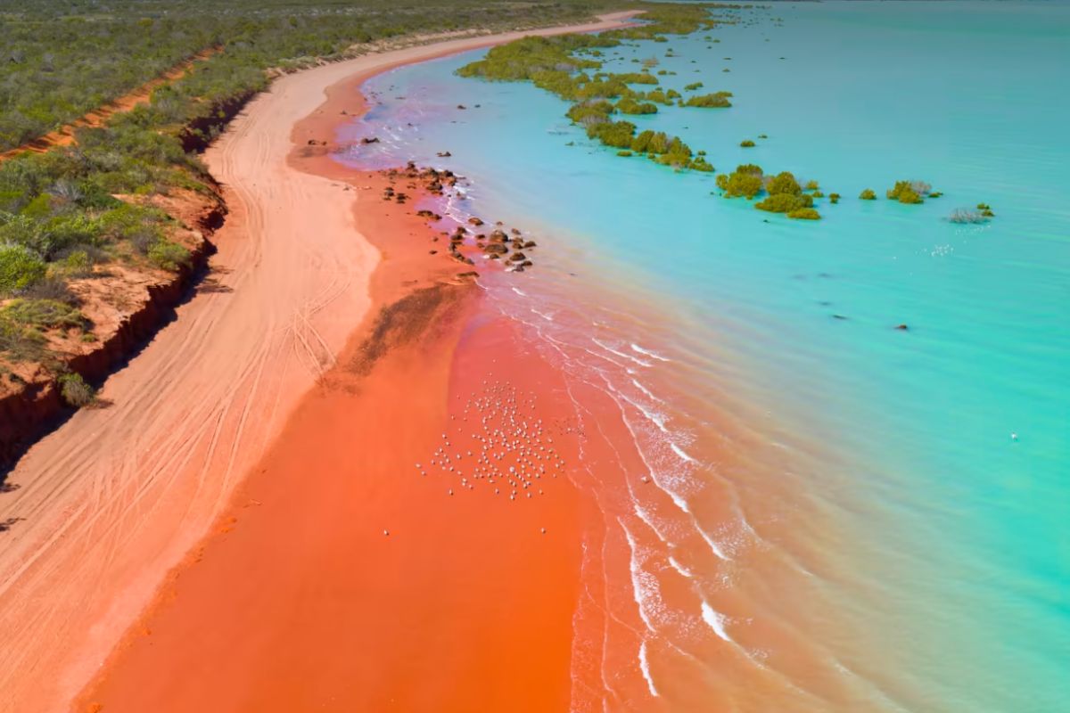 Stunning View of Broome's blue waters and red sands